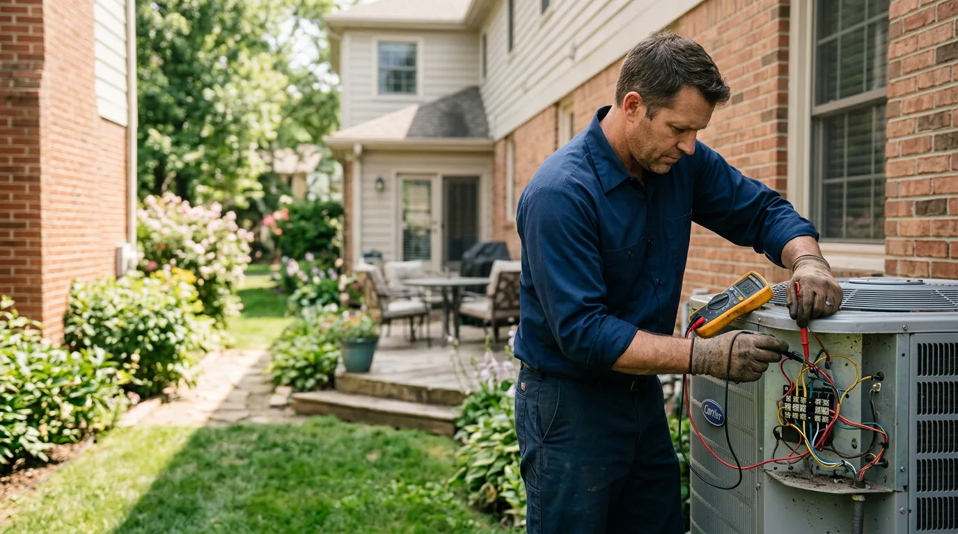 HVAC technician working near Shepherd, MI